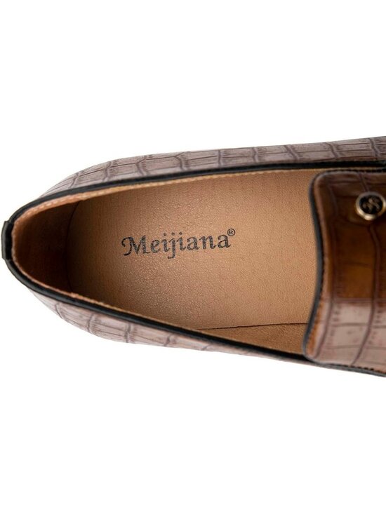 Meijiana Men\'s Brown14 Velvet Loafers Slip On Tuxedo Wedding Formal Shoes main image 6